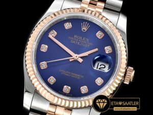 RDJ0266B - DateJust Jub Flt RGSS Dark Blue Diam BP A3135 Mod - 01.jpg